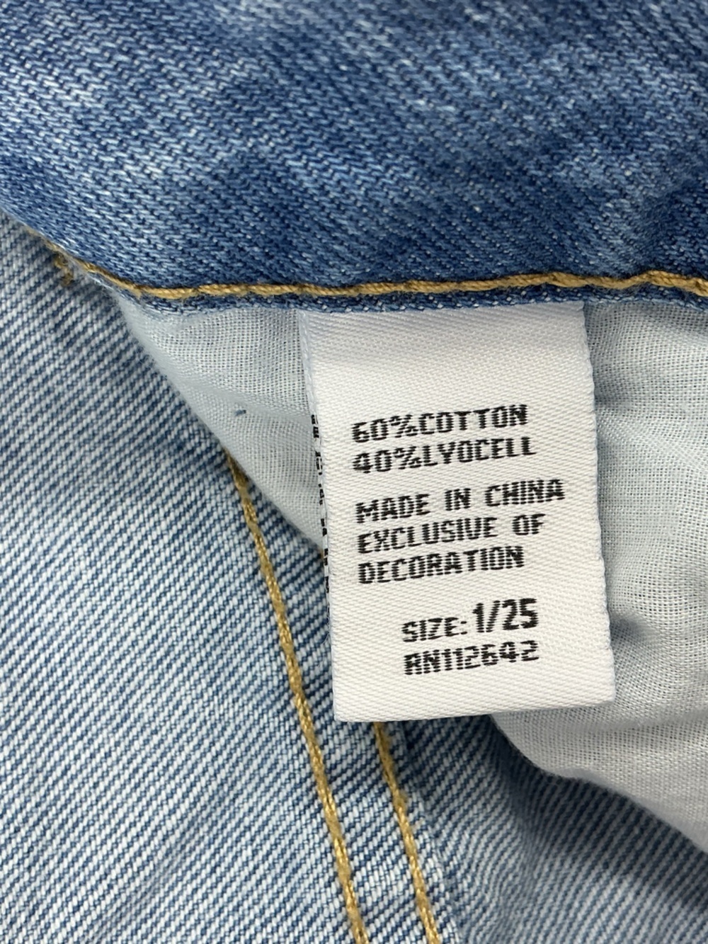 High-Rise Wide Leg Jeans with Side Ties - Light Blue Denim 765 - Picture 4 of 7